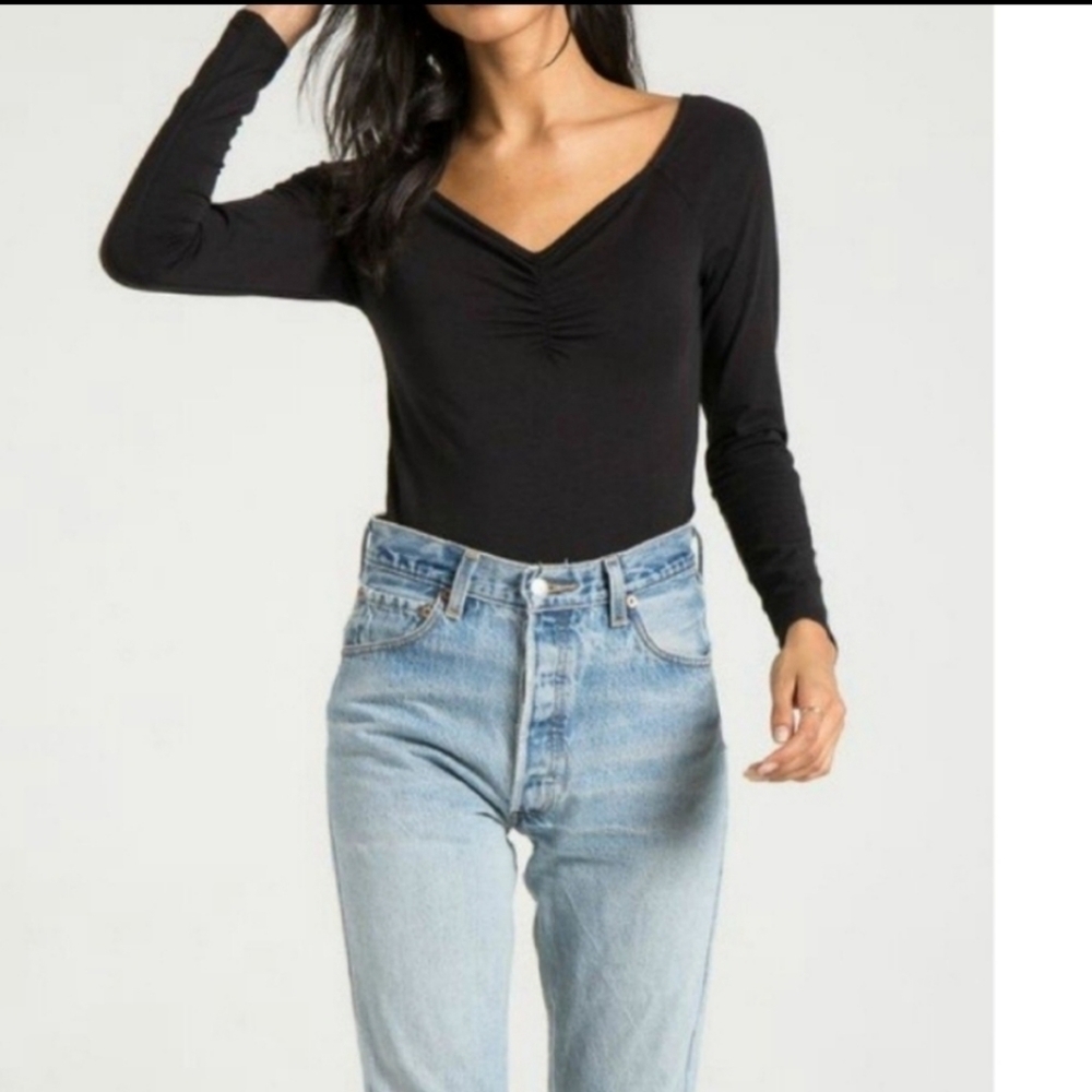 n: Philanthropy Off the Shoulder Black Harriet Top - Picture 4 of 12